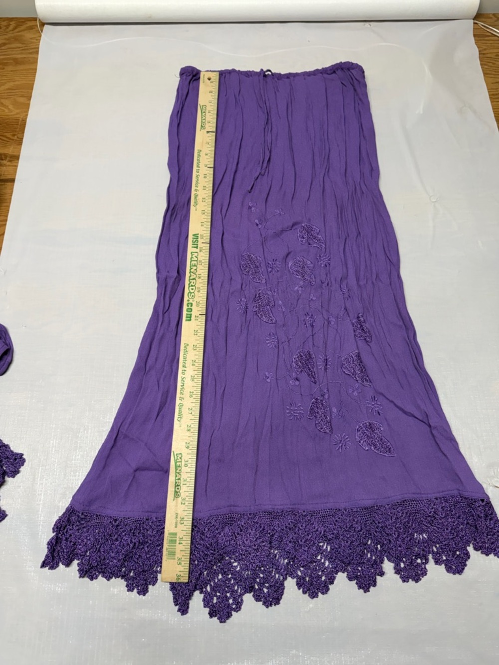 Sleeveless Purple Embroidered Mini Dress Set - Picture 9 of 10